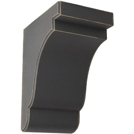 Ekena Millwork 5 1/4"W x 7 1/4"D x 9 1/2"H Bedford Wood Vintage Decor Bracket, Black BKTWD05X07X10BEBL